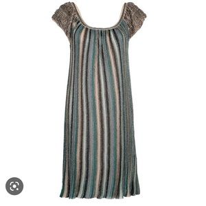 M Missoni multicolor lure knot fringe sleeve dress